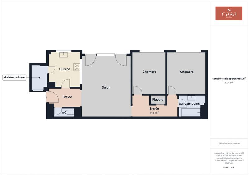 Appartement - 67 m² - 3 pièces