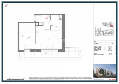 Appartement - 40 m² - 2 pièces
