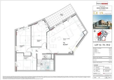 Appartement - 80 m² - 4 pièces