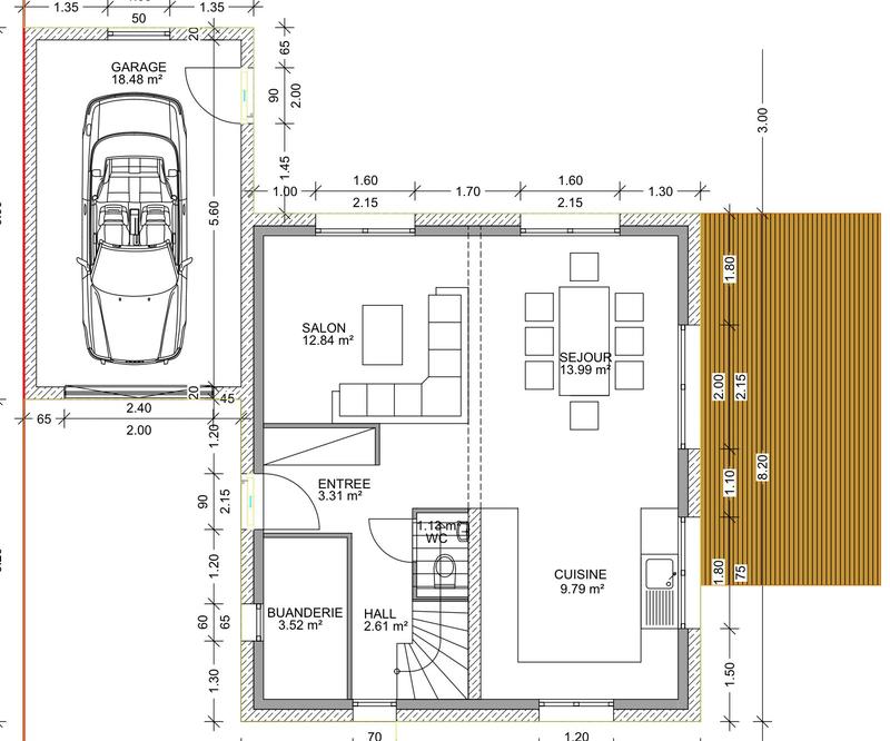 Maison - 95 m² - 4 pièces