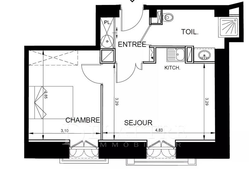 Appartement - 37 m² - 2 pièces