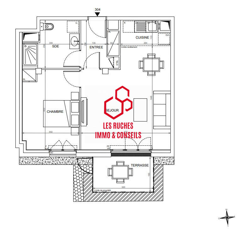 Appartement - 50 m² - 2 pièces