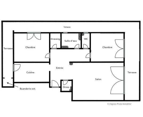 Appartement - 76 m² - 3 pièces