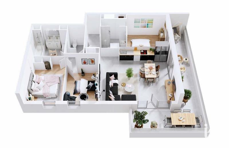 Appartement - 86 m² - 4 pièces