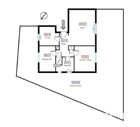 Appartement - 62 m² - 3 pièces