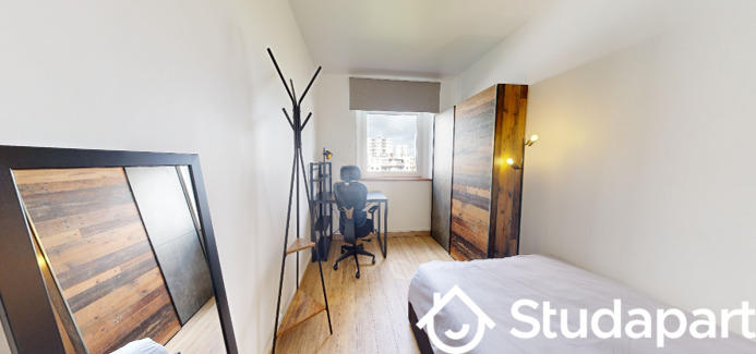 Chambre - 9 m² - 1 pièce