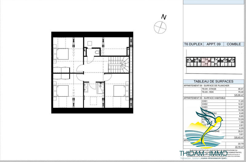 Duplex - 120 m² - 6 pièces