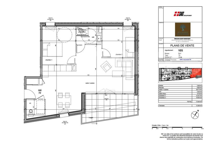 Appartement - 73 m² - 3 pièces