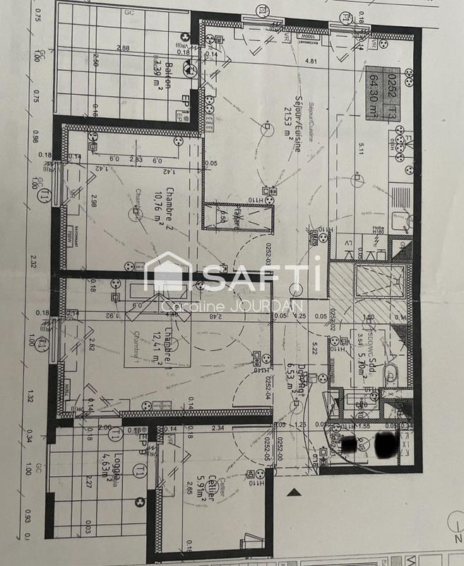 Appartement - 64 m² - 3 pièces