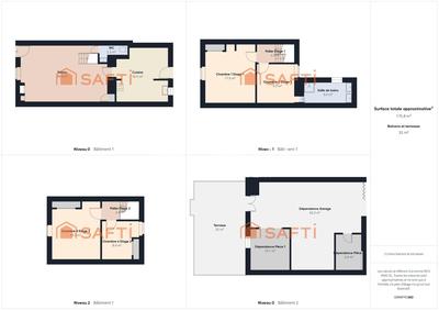 Maison de ville - 115 m² - 5 pièces