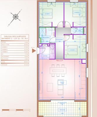 Appartement - 89 m² - 4 pièces