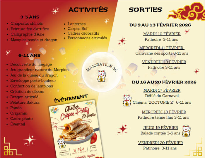 Programme de l'Alsh-Vacances de Février