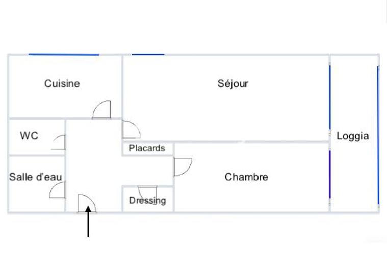 Appartement - 55 m² - 2 pièces