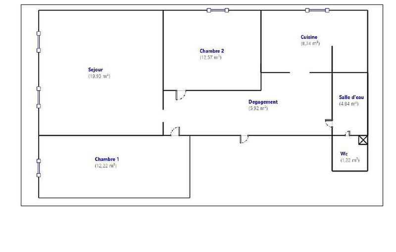 Appartement - 65 m² - 3 pièces