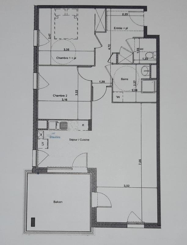 Appartement - 75 m² - 3 pièces