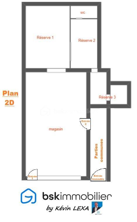 Local commercial - 71 m² - 3 pièces