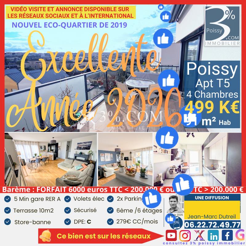 Appartement - 91 m² - 5 pièces