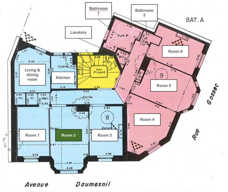 Chambre - 11 m² - 1 pièce