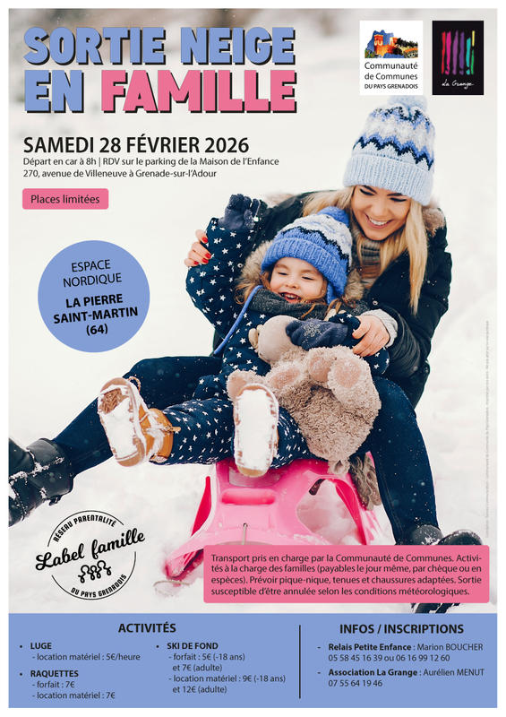 Sortie en famille à la neige