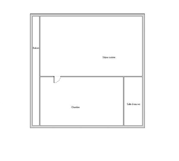 Appartement - 25 m² - 2 pièces