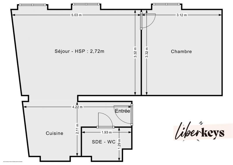 Appartement - 35 m² - 2 pièces