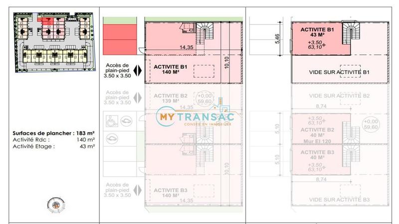 Local d'activité / Entrepôt - 239 m²