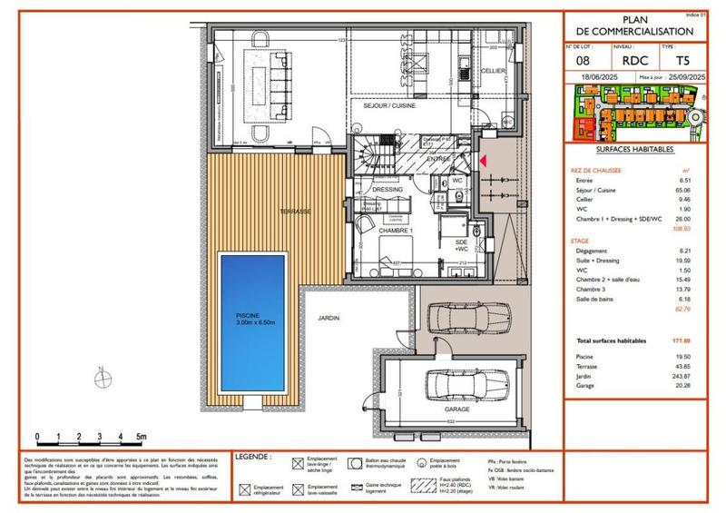 Maison - 171 m² - 6 pièces
