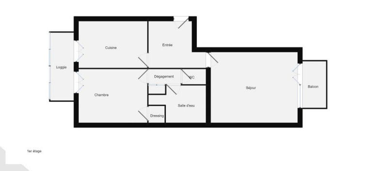 Appartement - 65 m² - 2 pièces