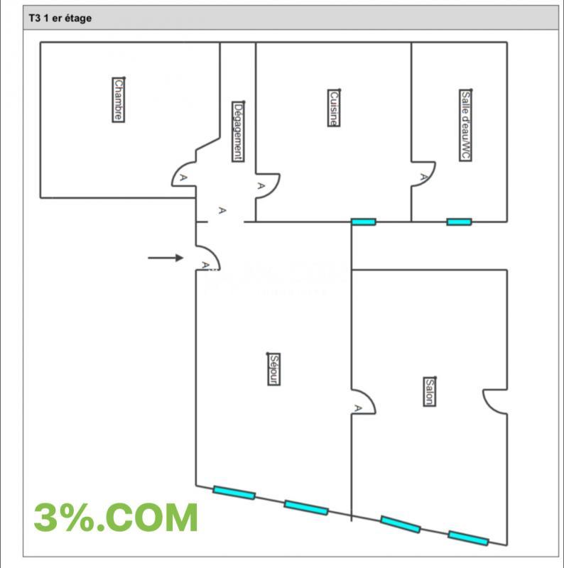 Appartement - 78 m² - 3 pièces