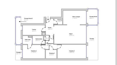 Appartement - 90 m² - 4 pièces