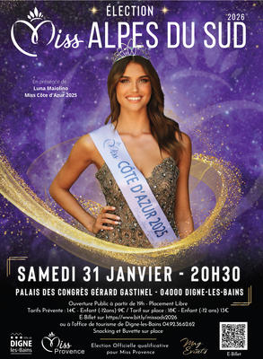 Election Miss Alpes du Sud 2026