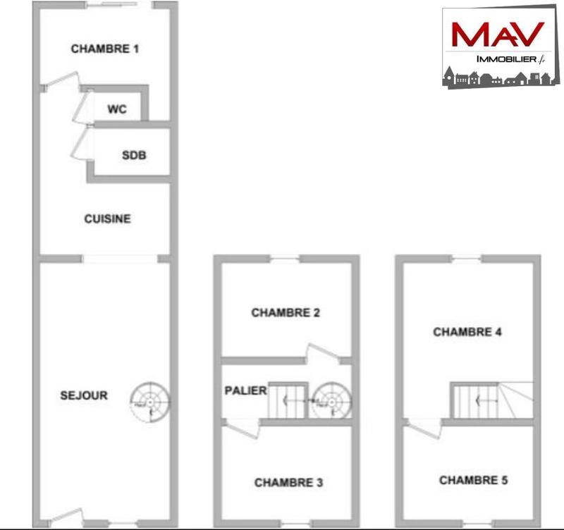 Maison - 90 m² - 5 pièces