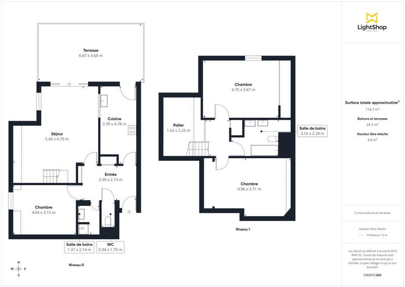 Duplex - 104 m² - 4 pièces