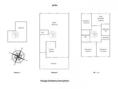 Duplex - 179 m² - 6 pièces