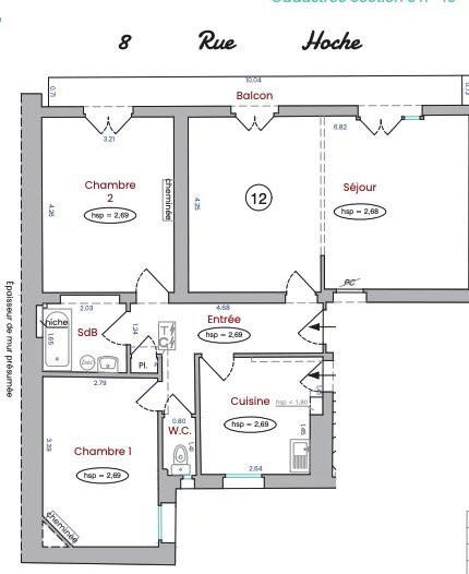 Appartement - 73 m² - 3 pièces