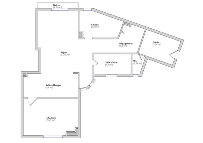 Appartement - 75 m² - 3 pièces