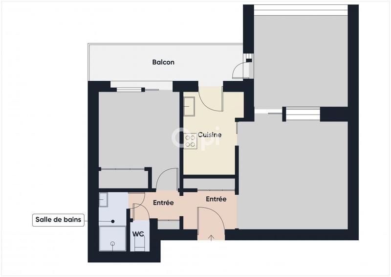 Appartement - 53 m² - 2 pièces