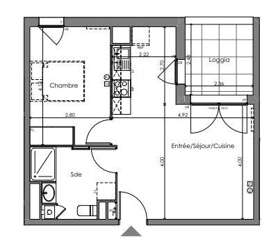 Appartement - 43 m² - 2 pièces