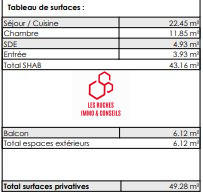 Appartement - 43 m² - 2 pièces