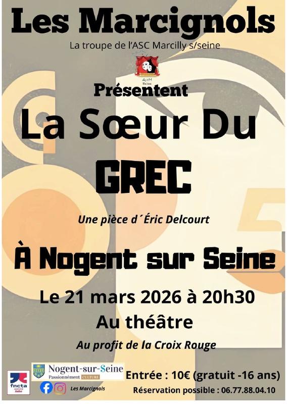 « la Sœur du Grec » au théâtre municipal de Nogent-sur-Seine