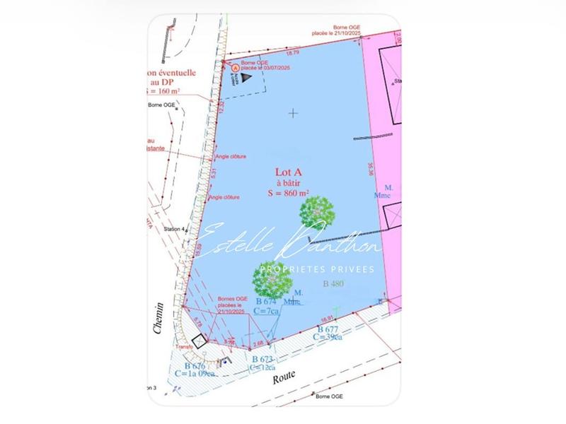 Terrain constructible - 860 m²