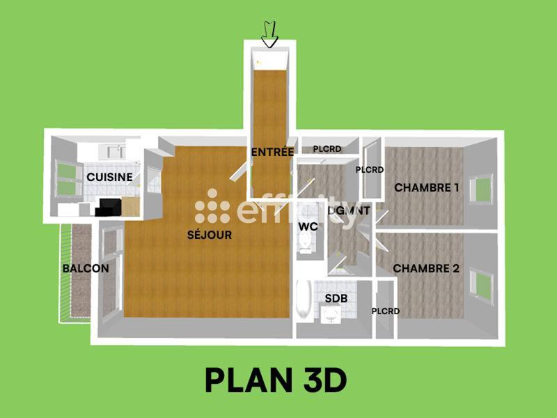 Appartement - 70 m² - 3 pièces