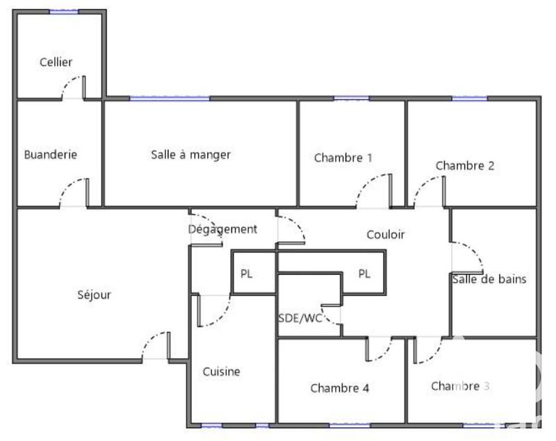 Maison de ville - 122 m² - 6 pièces