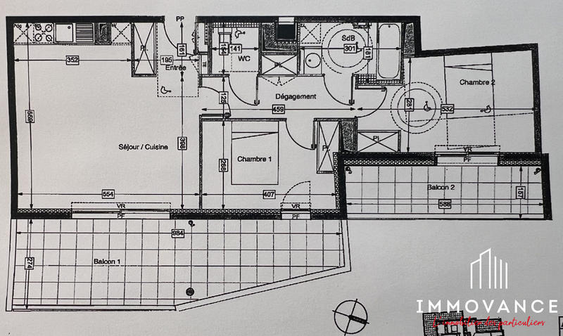 Appartement - 69 m² - 3 pièces