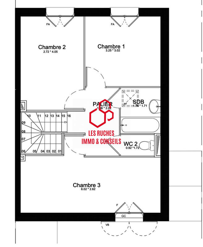 Maison - 93 m² - 4 pièces