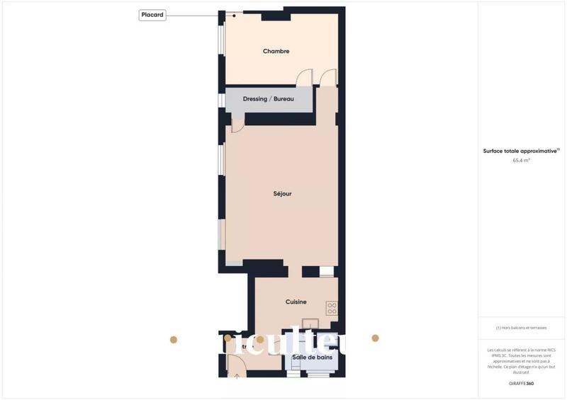 Appartement - 66 m² - 2 pièces