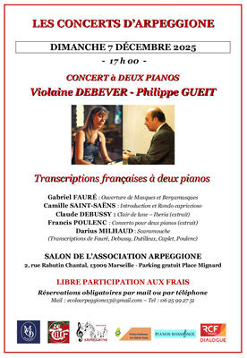Transcriptions françaises à 2 pianos - Violaine Debever, Philippe Gueit, pianos