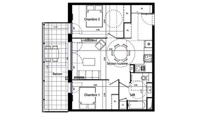 Appartement - 58 m² - 3 pièces