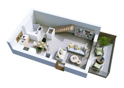 Appartement - 73 m² - 3 pièces