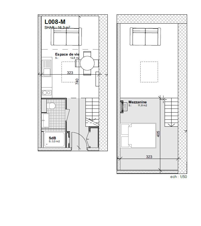 Appartement - 35 m² - 1 pièce